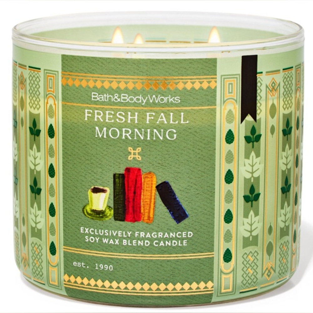 Bath & Body Works Fresh Fall Morning Green Soy Wax Candle